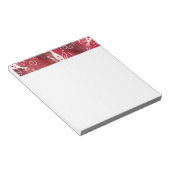 Red Floral Pattern Notizblock (angewinkelt)