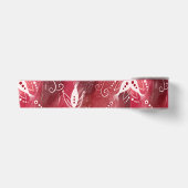 Red Floral Pattern Satinband (Vorderseite)