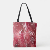 Red Floral Pattern Tasche (Rückseite)