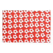Red Floral Pillowcase Kissenbezug (Rückseite)