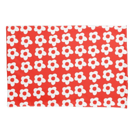 Red Floral Pillowcase Kissenbezug (Vorderseite)