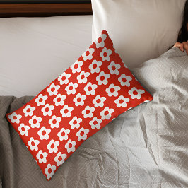 Red Floral Pillowcase Kissenbezug