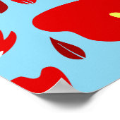 Red Floral Poster (Ecke)
