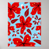 Red Floral Poster (Vorne)