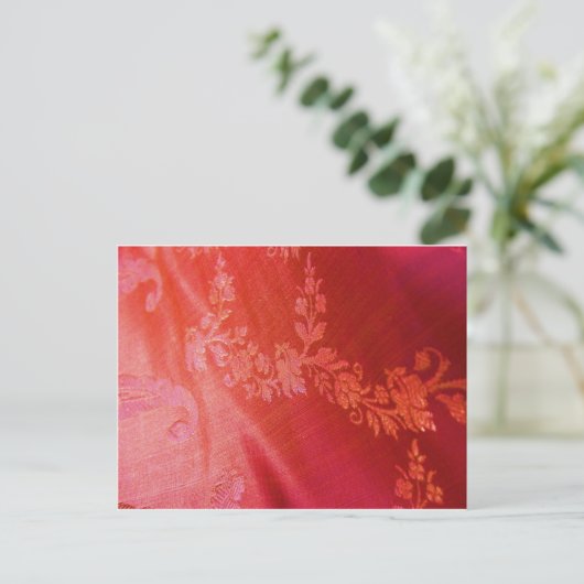 Red Floral Postkarte (Stehend Vorderseite)