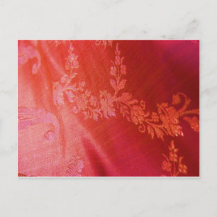 Red Floral Postkarte