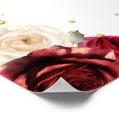 Red Floral Princess Quinceañera Willkommen Poster (Ecke)