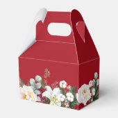 Red Floral Quinceañera Vielen Dank Geschenkschachtel (Rückseite)