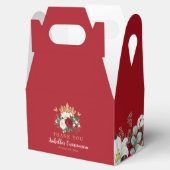 Red Floral Quinceañera Vielen Dank Geschenkschachtel (Geöffnet)