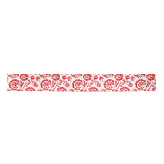 Red Floral Satinband (Vorderseite)