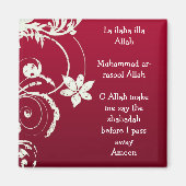 Red Floral Shahadah Kühlschrankmagnet (Vorne)