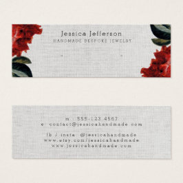 Red Floral Stud Earring Juwelier Small Display Car