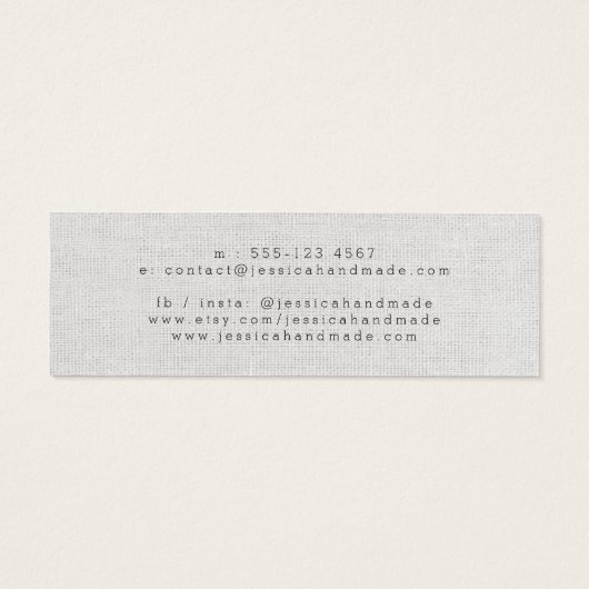 Red Floral Stud Earring Juwelier Small Display Car (Rückseite)