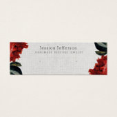 Red Floral Stud Earring Juwelier Small Display Car (Vorderseite)