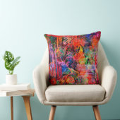 Red Floral Textur Kissen (Stuhl )