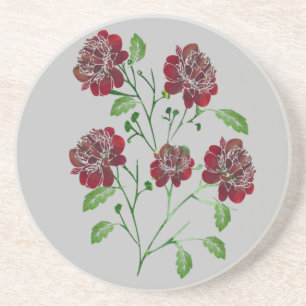 Red Floral Untersetzer