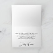 Red Floral Vielen Dank Wedding Card en Español Dankeskarte (Innenseite)