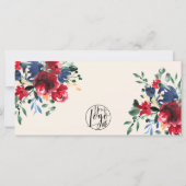 Red floral watercolor gift certificate logo ivory (Rückseite)