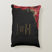 Red Floral Wedding Anniversary Accent Pillow Dekokissen (Rückseite(Vertikal))