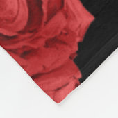 Red Floral Wedding Jubiläum Fleece Blanket (Ecke)