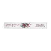 Red Floral Wedding Wraparound Rücksendeadresse (Person)