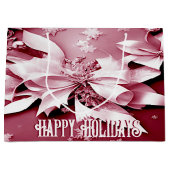 Red Floral Weihnachtsgeschenk Tasche Große Geschenktüte (Vorderseite)