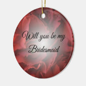Red Floral werden Sie meine Bridesmaid sein Keramik Ornament (Links)