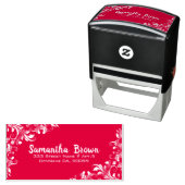 Red Floral Wirbel Permastempel (Beispiel)