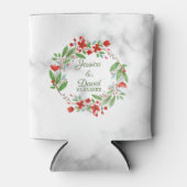 Red Floral Wreath Dosenkühler (Vorderseite)