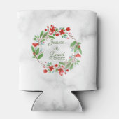 Red Floral Wreath Dosenkühler (Rückseite)