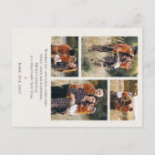 Red Florals Multi Family Fotos Frohe Weihnachten (Rückseite)