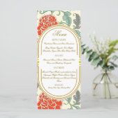 Red Florals with Green Leaves (Stehend Vorderseite)