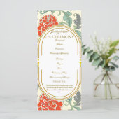 Red Florals with Green Leaves (Stehend Vorderseite)