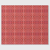 Red Florals Wrapping Paper Geschenkpapier (Flach)
