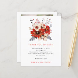 Red Florals Zitat Hochzeit 3 Foto Danke