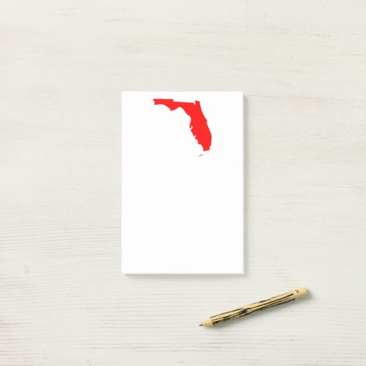 Red Florida Post-it Klebezettel (Auf Schreibtisch)