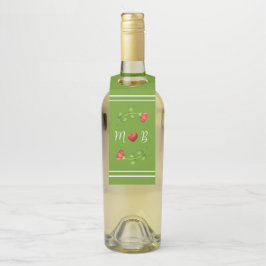 Red Flower Bottle Chiller – Personalized Wine Flaschenanhänger