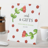 Red Flower Cards & Gifts – Bridal Shower Sockelschild (In Situ)