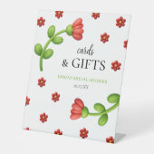 Red Flower Cards & Gifts – Bridal Shower Sockelschild (Vorderseite)