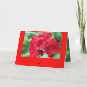 Red Flower Danke Notizkarte (Rückseite)