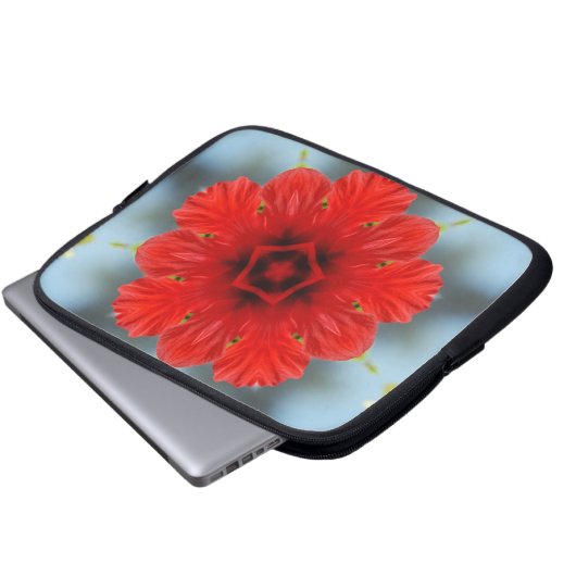 Red Flower Electronics Hülle Laptopschutzhülle (Vorne Knopf)
