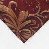Red Flower Fleece Blanket (Ecke)
