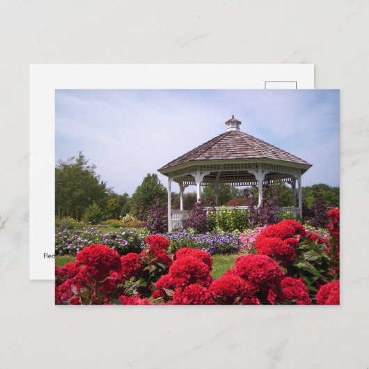 Red Flower Garden Gazebo, Mark Edward Westerfield Postkarte (Vorne/Hinten)