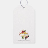 Red Flower Gift Tags Geschenkanhänger (Rückseite)