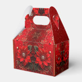 Red Flower Holiday Gift Box Geschenkschachtel (Vorderseite)