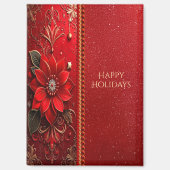Red Flower Holiday Magnet (Vorderseite)
