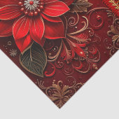 Red Flower Holiday Tissue Paper Seidenpapier (Detail)