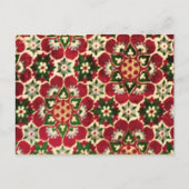 Red Flower Medici Fabric Postkarte (Vorderseite)