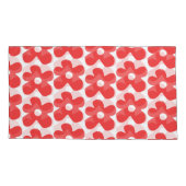 Red Flower pattern Kissenbezug (Rückseite-Links)