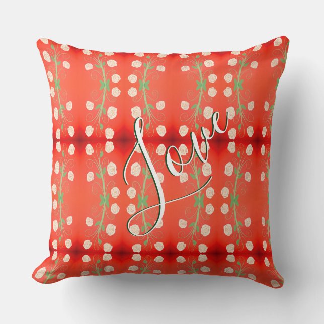 Red Flower Pillow Kissen (Vorderseite)